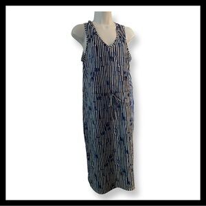 NWT-West Loop Blue and White Striped Sleeveless Dress